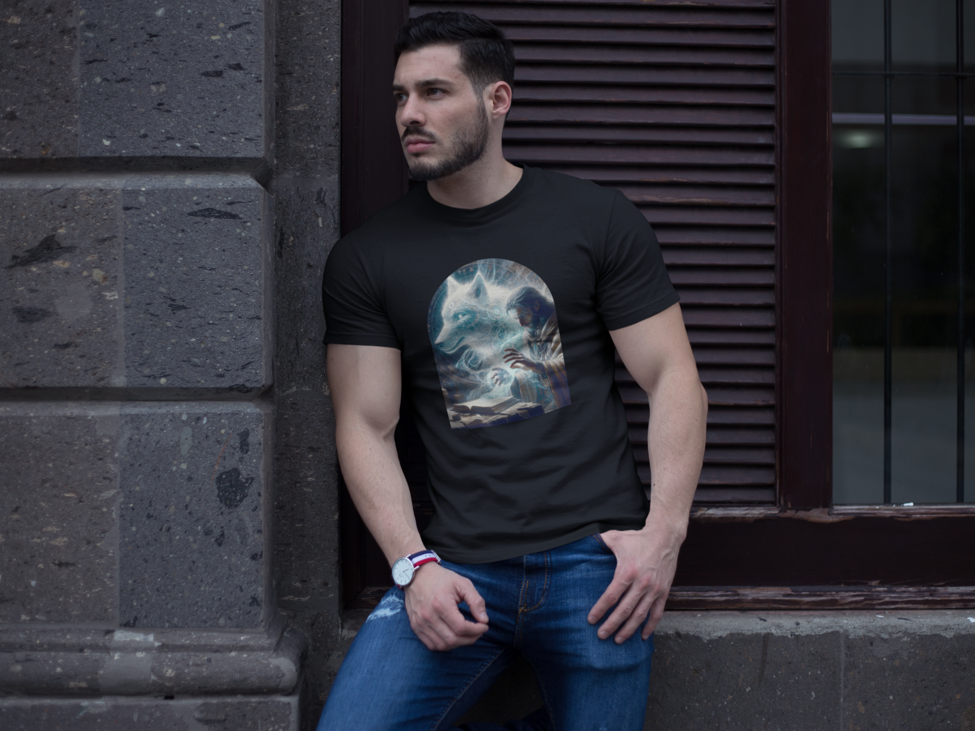 Bio-T-Shirt „Merlin & der Geisterwolf“