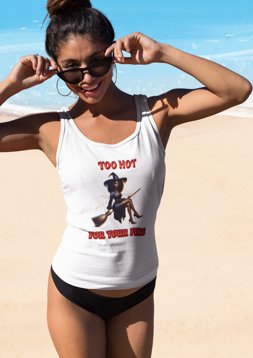 Bequemes Tank- Top aus 100 % Bio- Baumwolle- TO HOT FOR YOUR FIRE