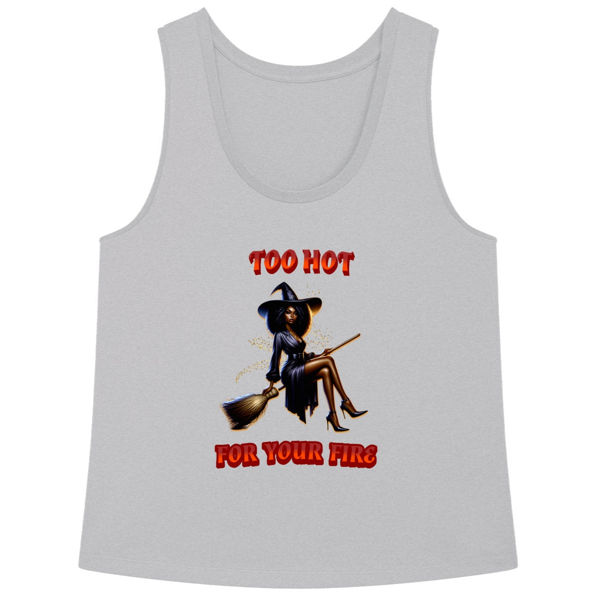Bequemes Tank- Top aus 100 % Bio- Baumwolle- TO HOT FOR YOUR FIRE