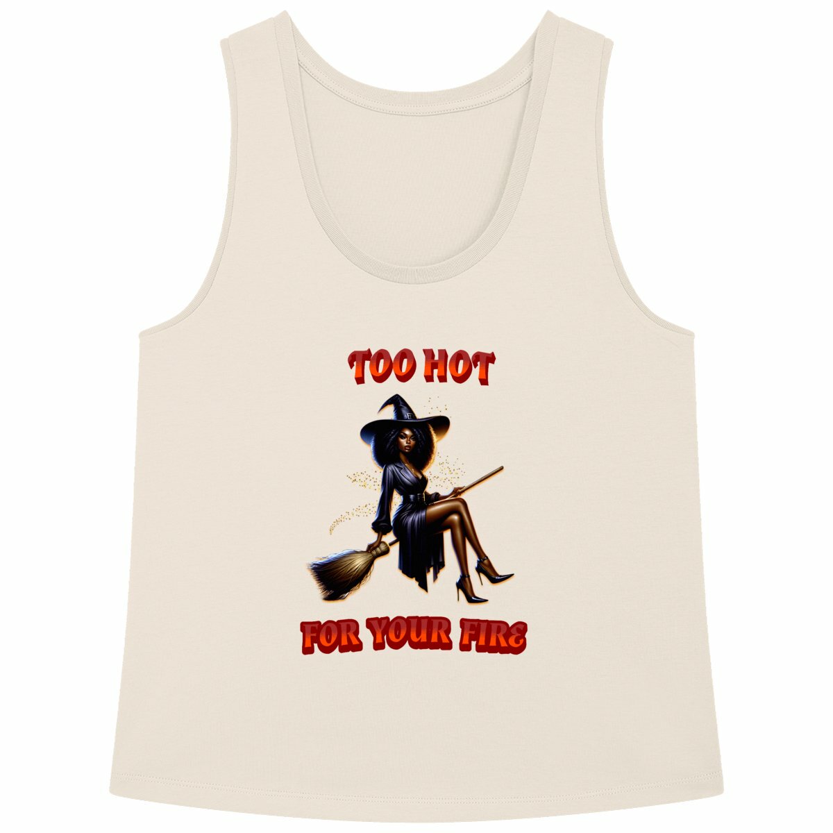 Bequemes Tank- Top aus 100 % Bio- Baumwolle- TO HOT FOR YOUR FIRE