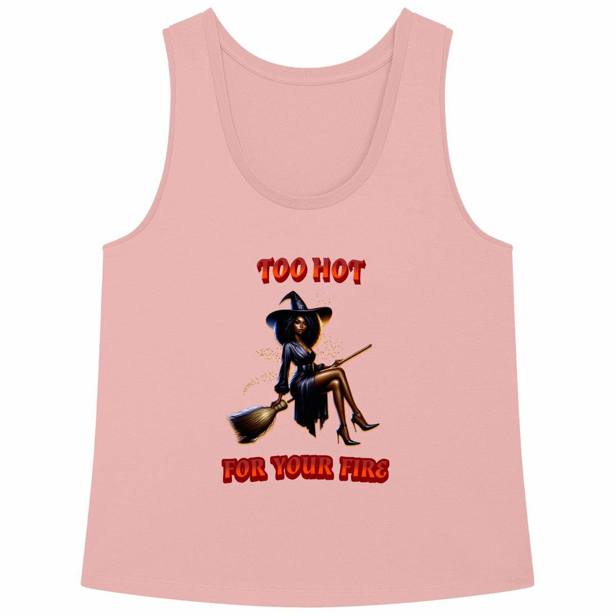 Bequemes Tank- Top aus 100 % Bio- Baumwolle- TO HOT FOR YOUR FIRE